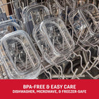 Rubbermaid Brilliance® Round Leak Proof Food Storage Containers, 6 Piece Set