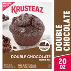 Krusteaz Muffin Mix, Double Chocolate Muffin Mix, Made with Real Chocolate Chips & No Artificial Flavors, Colors or Preservatives, 20 Ounce Box (Pack of 3)