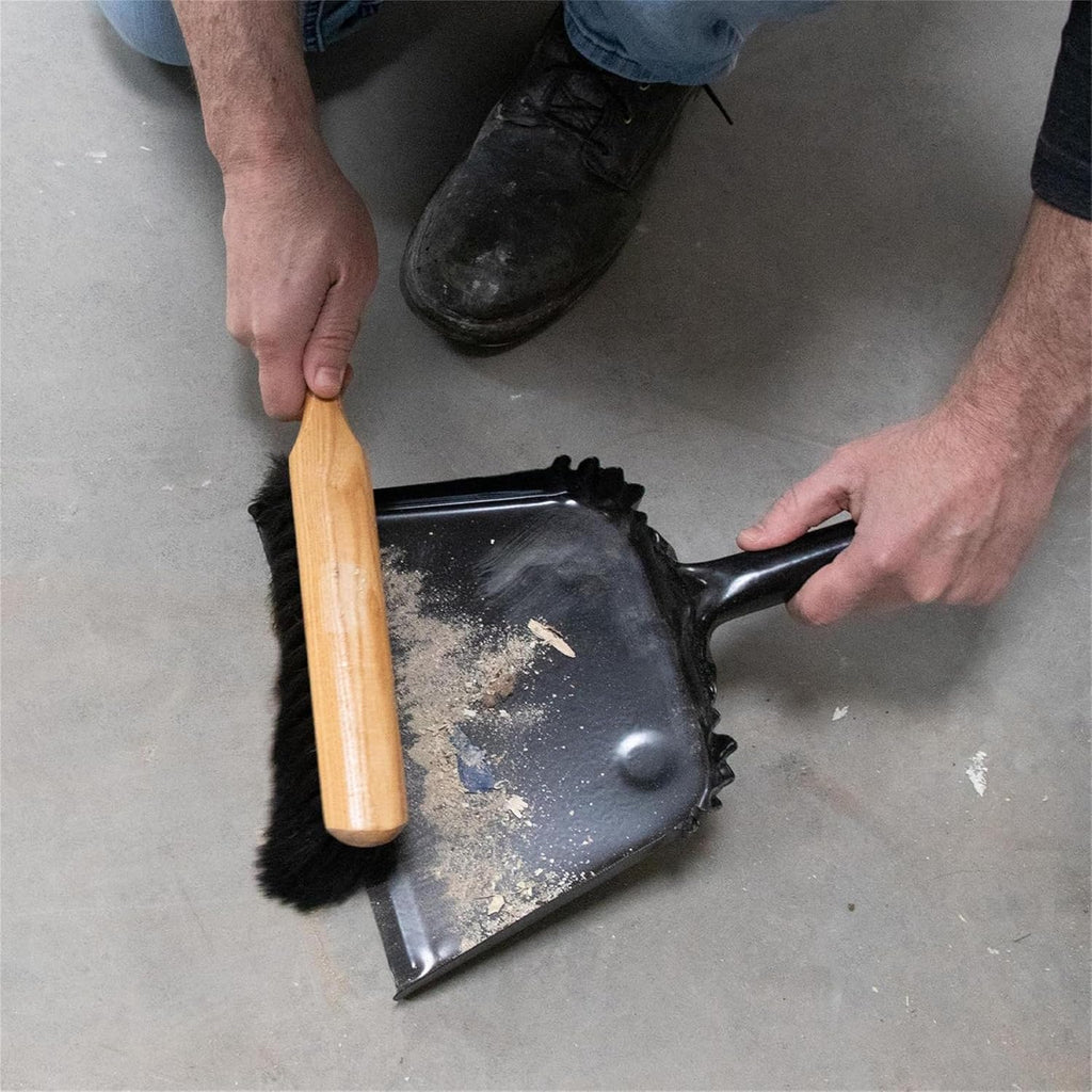 Marshalltown 13 1/2 Inch Beaver Tail Brush, Black Horsehair Fibers, Masonry, Concrete, Made in The USA, 6517