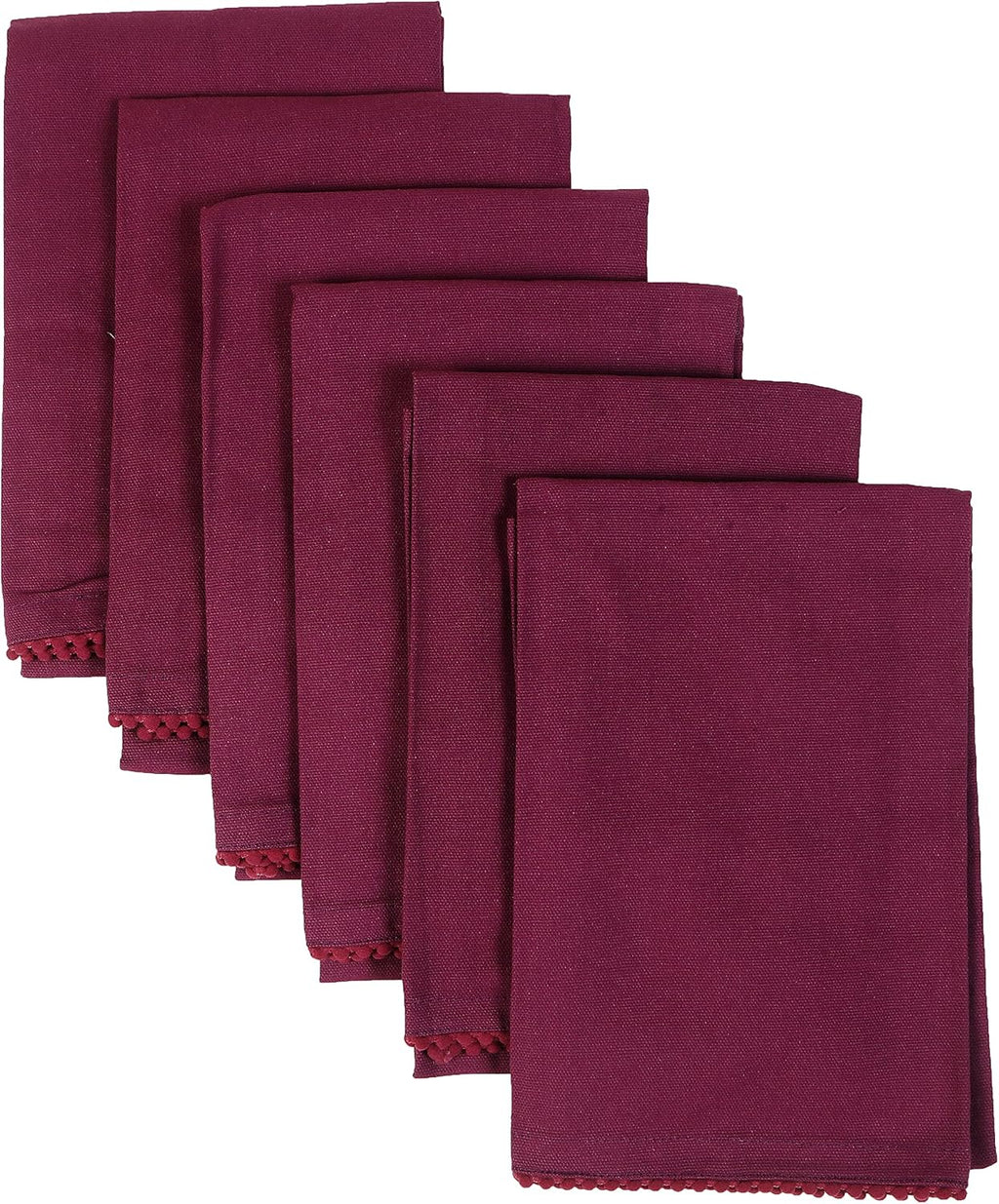 TARAN LIVING Grape Cotton Kitchen Cloths - Pack of 6 (6 Count, 3"x4")