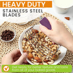 Spring Chef Large Purple Dough Blender For Baking, Heavy Duty Dough Cutter Tool, Stainless Steel Puff Pastry Cutter Tool with Sharp Blades, Dishwasher Safe Pastry Blender for Easy Mixing