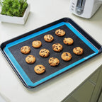 2PCs GUY DREAM Perforated Silicone Baking Mat 11-4/5" x 15-3/4" - 1 Piece Choux Mat for Baking Cookie- Steaming Mesh For Half Size Cooking Sheet - Non-Stick Reusable Oven Liner