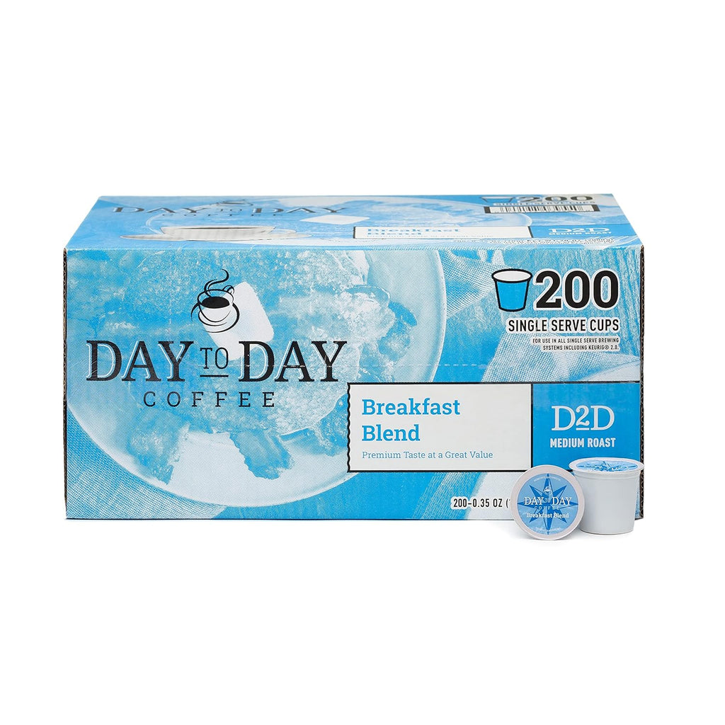 Day To Day 200-Count Breakfast Blend Medium Roast Single Serve Coffee Pods for K-Cup Keurig Brewer