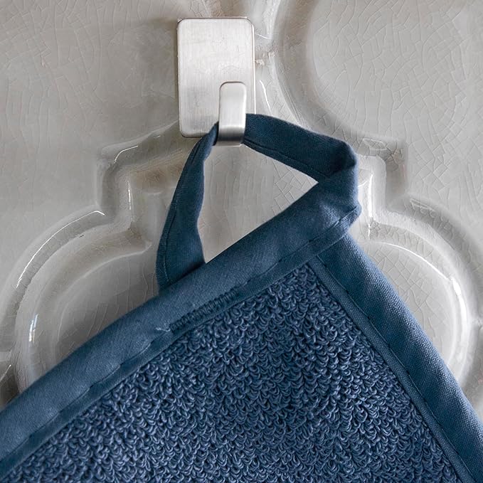 RITZ Terry Potholder & Hot Pad: Unparalleled Heat Resistant, Durable 100% Cotton – Ergonomically Designed for Optimal Grip – Easy-Care Machine Washable – 2-Pack, Midnight