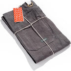 Caldo Linen Kitchen Apron for Cooking- Mens and Womens Linen Bib Apron for Professional Chef, Server, or Barista - Adjustable with Pockets (Slate)