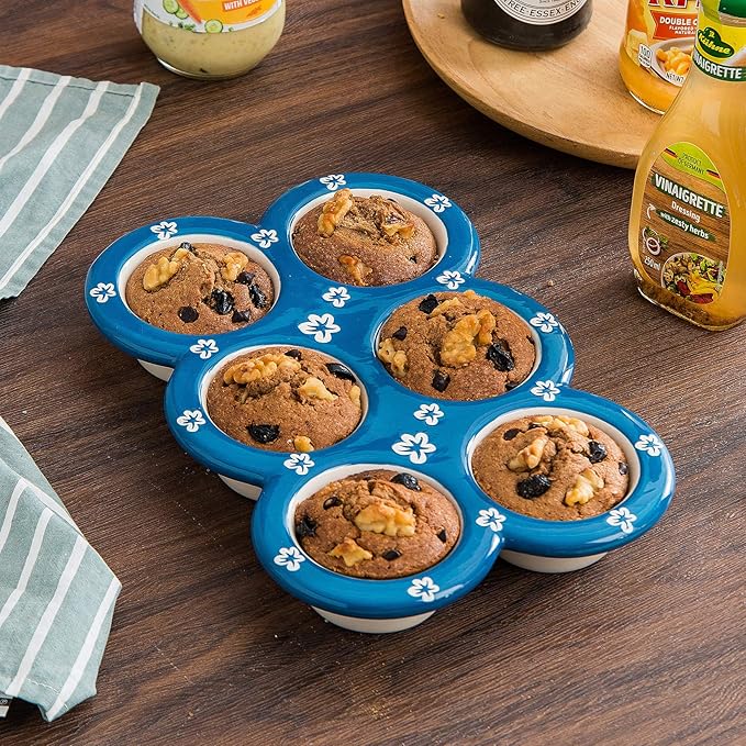 Wisenvoy Muffin Pan Cupcake Pan Ceramic Muffin Tin Cupcake Tin Popover Pan Muffin Pans Nonstick 6 Cupcake Tray