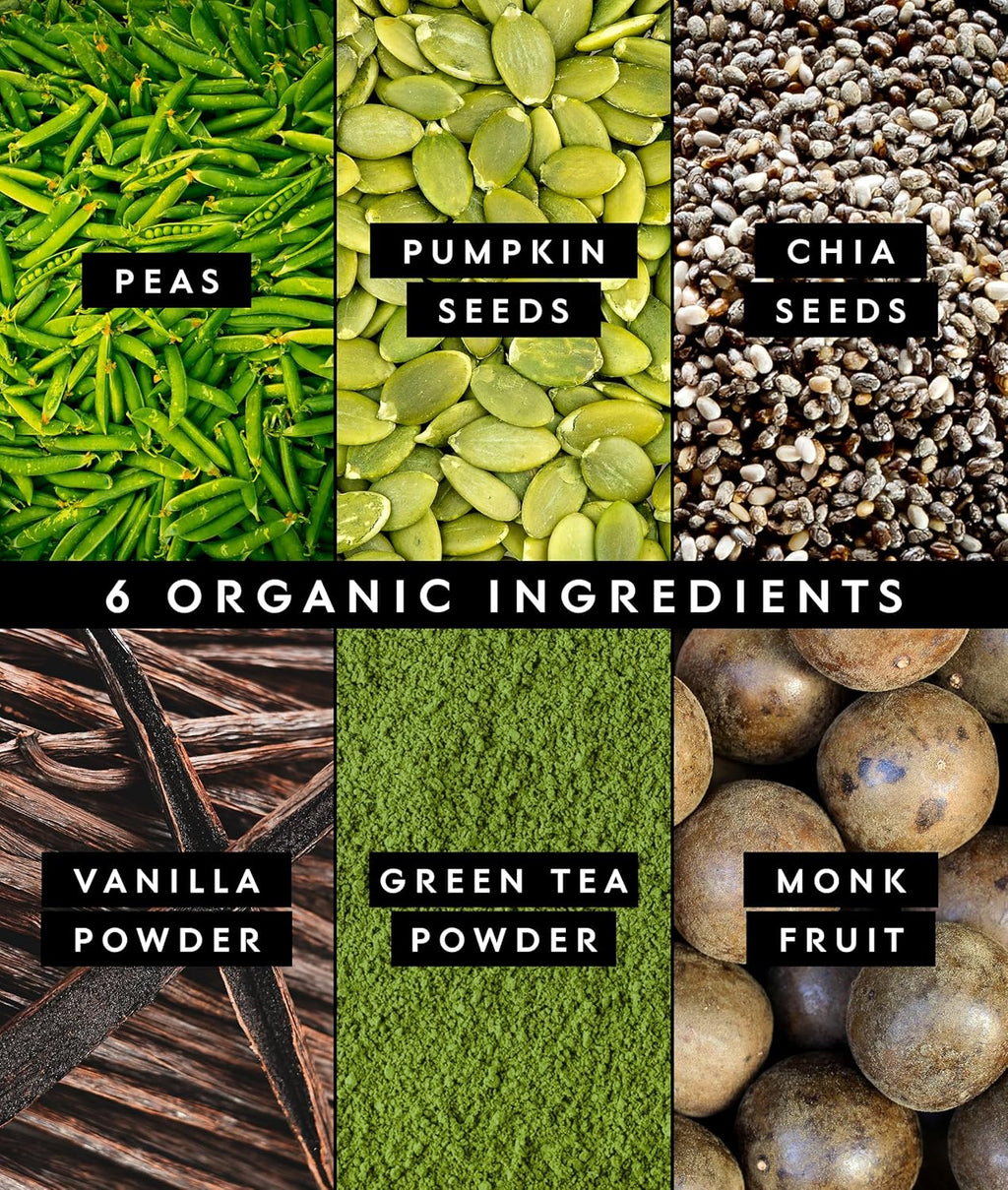 Truvani Vegan Pea Protein Powder | Matcha | 20g Organic Plant Based Protein | 20 Servings | Keto | Gluten & Dairy Free | Low Carb | No Added Sugar