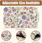 Colorful Flowers Dish Drying Mat for Kitchen Counter Bar Mat Hide Stain Absorbent Rubber Backed Coffee Maker Espresso Machine Bar Accessories 11.8 x 19.7 Inch