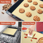 Silicone Baking Mat, 16 IN x 10 FT Free Cutting Baking Sheet,Non-Stick Reusable Dough & Pastry Mat,Non-Slip Silicone Mat Roll for Air Fryer Liner,Freeze Dryer,Oven Baking Pan,Kitchen Counter