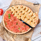 10-Inch Round Tart Pan with Loose Removable Bottom, Non-Stick Carbon Steel Quiche Pan for Oven Baking (Black)