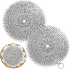 Patelai 2 Pcs Stainless Steel Pie Weights for Baking Universal Fit Pie Weight for 7-10 Inch Pies Round Metal Pies Weights Chain Dishwasher Safe Durable Blind Baking Dough Cooking Pastry (8 Inch)