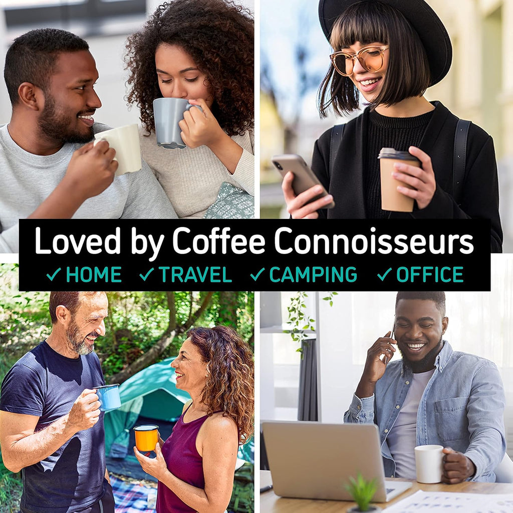 Coffee Gator French Press Coffee Maker 34oz, Double Insulated Stainless Steel Brewer plus Travel Jar Canister, Portable Hot Cold Brew for Coffee Bar Accessories Kitchen Camping, Silver