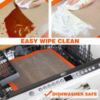 Silicone Baking Mats - Best German Silicone - Non Slip Silicone Baking Sheet, Non Stick Reusable Silicone Mats for Baking, Oven Liner, Counter Mat - 2 Toaster Oven Size Baking Mats