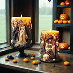 Witch Cylinder Silicone Candle Mold for Candle Making,Pillar Casting Silicone Molds for Resin Casting,Scented Candle, Soap,Silicone Molds for Home Decor,Resin Craft Gifts (C)