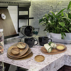 Woodard & Charles 12" Wood Oval Serving Tray with 4" Multipurpose Bowl Perfect for Serving, Sandwiches, Sushi, Chips, Tapas, Hors D'Oeuvre, Charcuterie, Cheese and More, 8 Piece Set