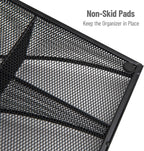 Mind Reader Countertop Organizer, 2-Tier Office Breakroom Supply Caddy, Metal Mesh, Black