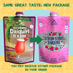 Lt. Blender's Strawberry Daiquiri in a Bag – Strawberry Daiquiri Mix - Each Bag Makes 1/2 Gallon - Non-GMO – No Daiquiri Machine Needed - Make a Cocktail, Wine Slushie or Mocktail - (Pack of 3)