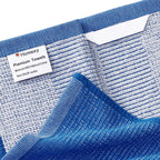 Homaxy Premium Kitchen Towels(18”x 28”, 8 Pack), Large Cotton Kitchen Hand Towels, Flat and Terry Dish Towels, 380 GSM Highly Absorbent Tea Towel Set with Hanging Loop, Blueberry