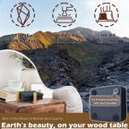 Black Natural Stone Coasters Set of 4, Sleek Minimalist Square Drink Coasters with Natural Edge, Durable Anti-Scratch Table Décor for Home, Kitchen, Bar & Office, Protects Wood & Glass Surfaces