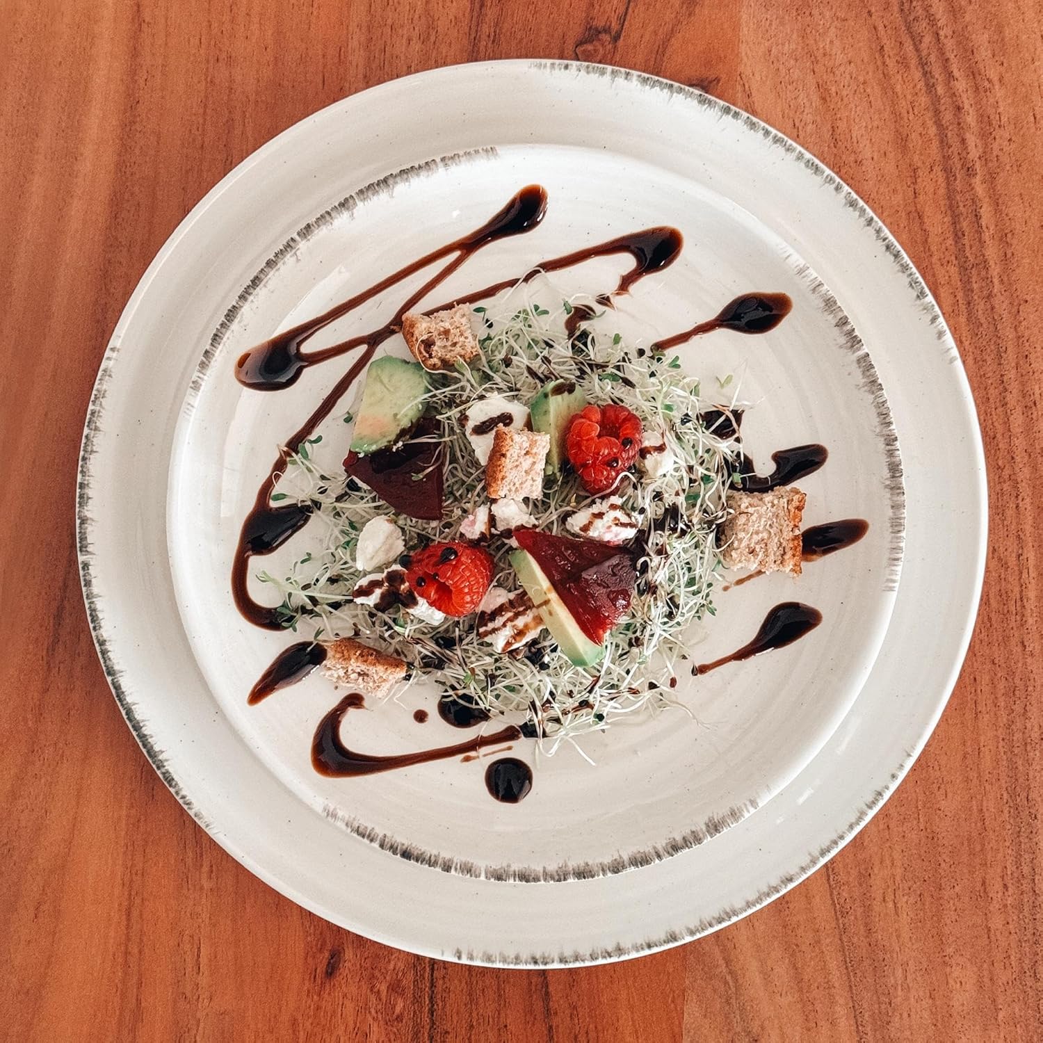 Mora Ceramic Helix Swirl Dinner Plates Set of 6, 10in Modern Spiral Porcelain Dish Dinnerware for Kitchen, Serving & Restaurants - Dishwasher, Microwave, Freezer, Oven Safe Dishware - Snowy White