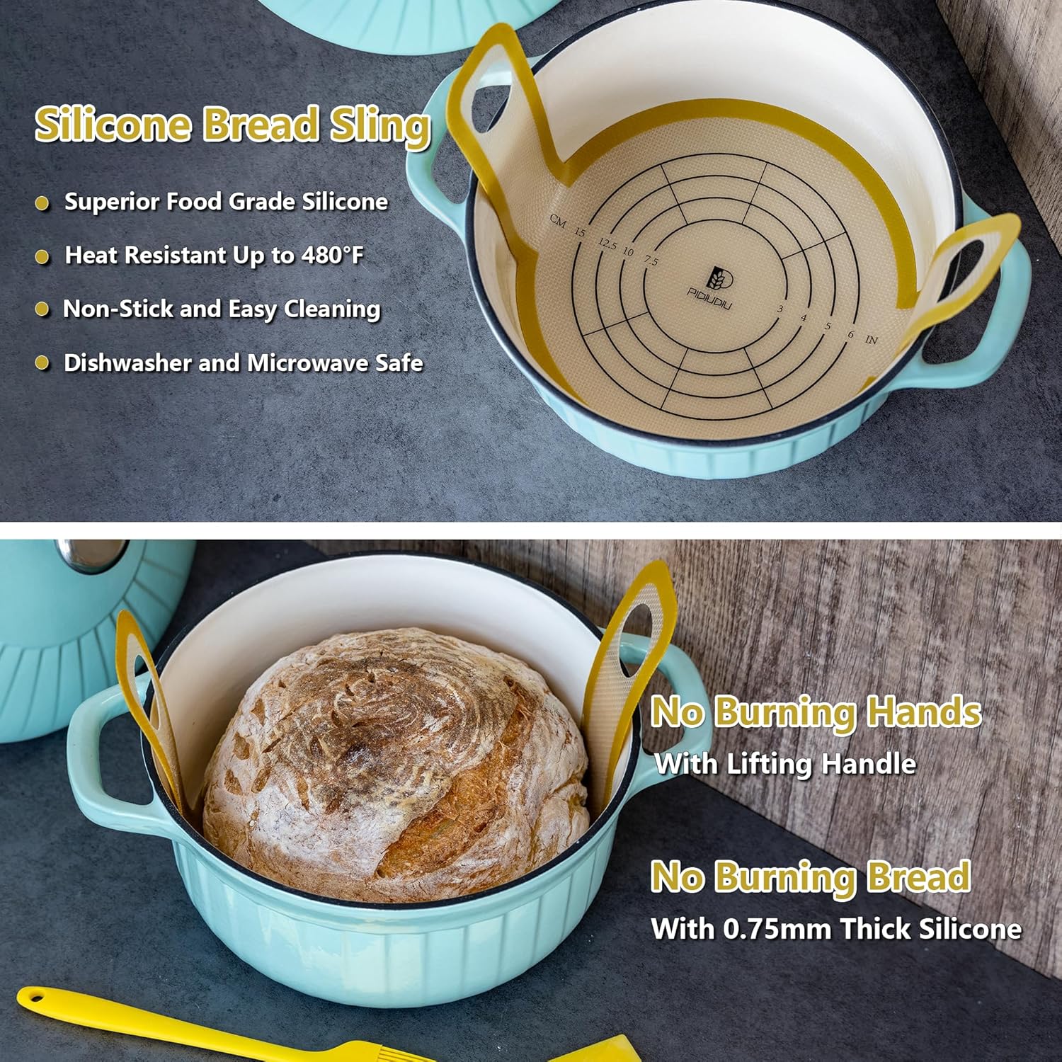 Sourdough Bread Baking Set - 10 Inch Oval & 9 Inch Round Banneton Bread Proofing Baskets with Linen Liner, Danish Dough Whisk, Dough Scraper Kit