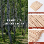ANTETOK Wooden Coffee Stirrers - Coffee Stir Sticks 5.5 Inch,800pcs Disposable Swizzle Sticks,Swizzle Drink Sticks for Coffee,Tea,Cocktail and Hot Chocolate