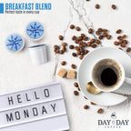 Day To Day Breakfast Blend Medium Roast Single Serve Coffee Pods, 80-Count for K-Cup Keurig Brewers
