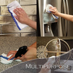 60 PC New Cotton Blend White Restaurant Bar Mops Kitchen Towels (5 Dozen) (60, Gold Stripe)