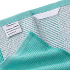 Homaxy Premium Kitchen Towels(18”x 28”, 12 Pack), Large Cotton Kitchen Hand Towels, Flat and Terry Dish Towels, 380 GSM Highly Absorbent Tea Towel Set with Hanging Loop, Teal