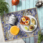 Rectangle Plastic Serving Tray with Handles, Elegant Decorative Tray for Coffee Table, Ottoman, Living Room, Kitchen, and Outdoor Use. 12"*16"*1.6", Wey