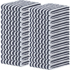 Homaxy Kitchen Towels(24 Pack, 10 x 20 inches), Ultra Soft and Absorbent Dish Towels, Reusable Fast Drying Microfiber Cleaning Cloth, Coral Velvet Wave Design No-lint, Dark Grey