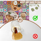 Vintage Mexican Ethnic Mandala Dish Drying Mat for Kitchen Counter Bar Mat Hide Stain Absorbent Rubber Backed Coffee Maker Espresso Machine Accessories 11.8 x 19.7 Inch