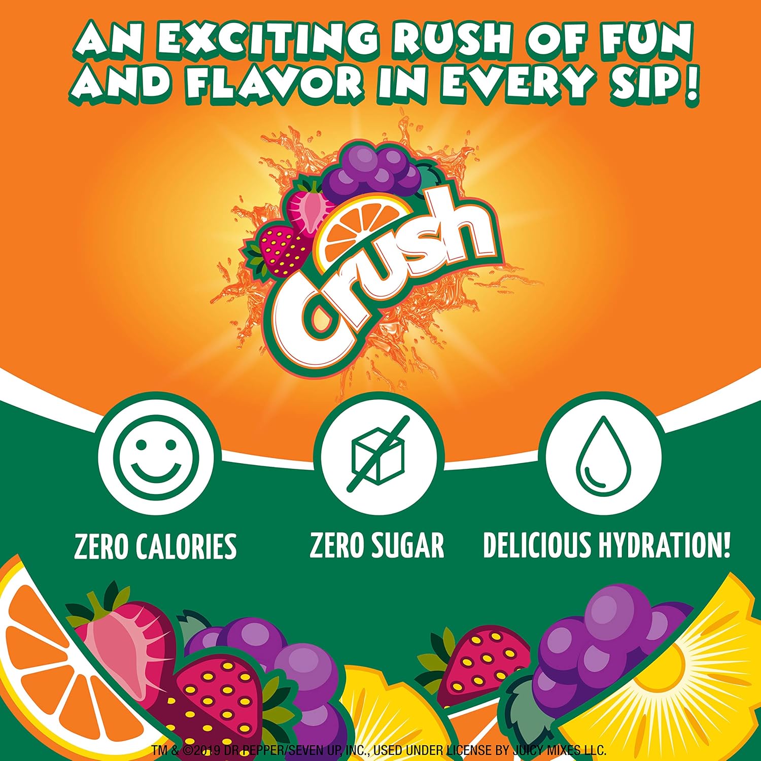 Crush, Pineapple, Liquid Water Enhancer – New, Better Taste! (4 Bottles, Makes 96 Flavored Water Drinks) – Sugar Free, Zero Calorie