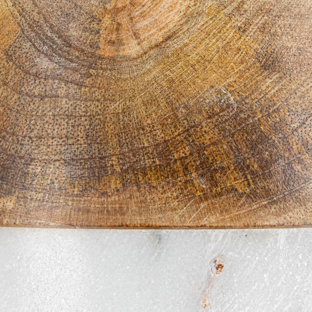 Creative Co-Op Mango Wood and Marble Bottle Holder