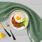 Homaxy Premium Kitchen Towels(18”x 28”, 6 Pack), Large Cotton Kitchen Hand Towels, Flat and Terry Dish Towels, 380 GSM Highly Absorbent Tea Towel Set with Hanging Loop, Grass Green