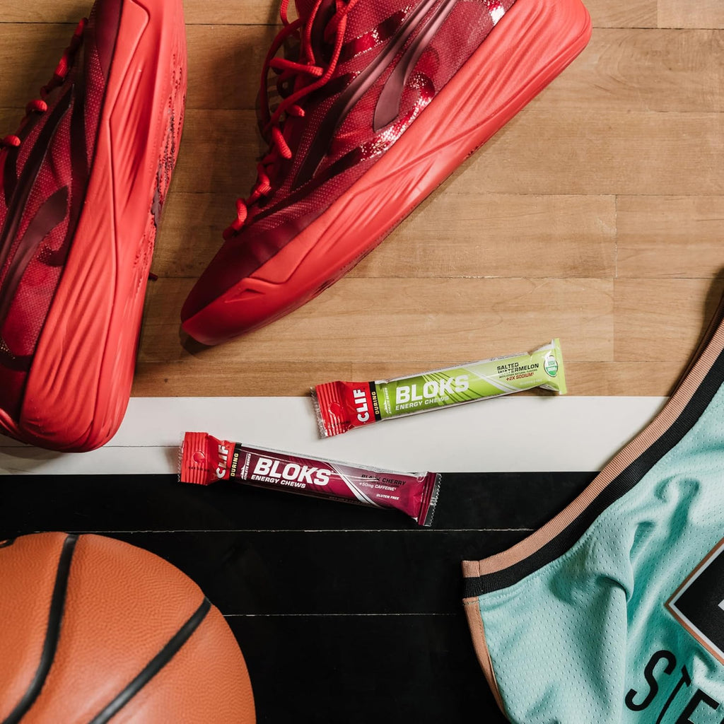 CLIF BLOKS - Energy Chews with Caffeine - Variety Pack - Non-GMO - Plant Based - Fast Fuel for Cycling and Running - Quick Carbohydrates and Electrolytes - 2.12 oz. Packets (8 Count)