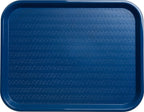 Carlisle FoodService Products Cafe Fast Food Cafeteria Tray with Patterned Surface for Cafeterias, Fast Food, And Dining Room, Plastic, 17.87 X 14 X 0.98 Inches, Blue