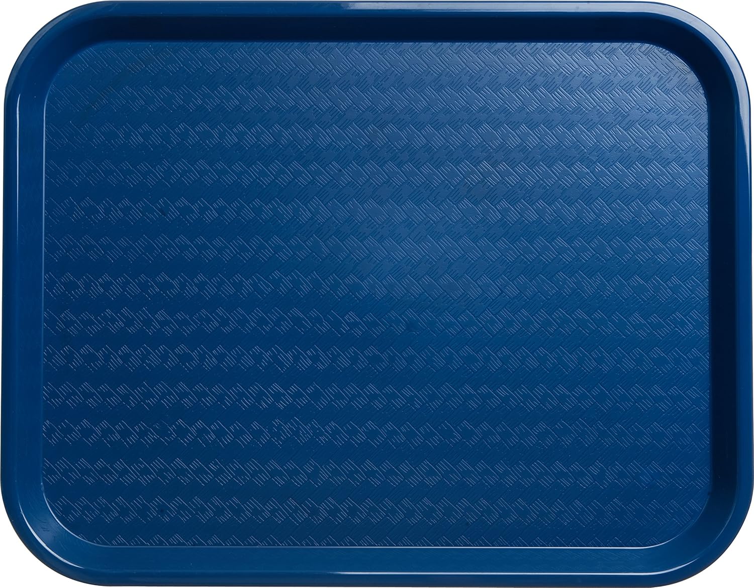 Carlisle FoodService Products Cafe Fast Food Cafeteria Tray with Patterned Surface for Cafeterias, Fast Food, And Dining Room, Plastic, 17.87 X 14 X 0.98 Inches, Blue