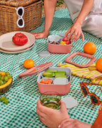 Caraway Glass Food Storage - 4.4 Cup Glass Container - Ceramic Coated Food Container - Non Toxic, Non Stick Lunch Box Container with Lids. Dishwasher, Oven, & Microwave Safe - Sage