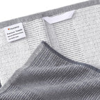 Homaxy Premium Kitchen Towels(18”x 28”, 6 Pack), Large Cotton Kitchen Hand Towels, Flat and Terry Dish Towels, 380 GSM Highly Absorbent Tea Towel Set with Hanging Loop, Grey