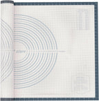 36 * 24 inches Grey, Non-Slip Silicone Baking Sheets - Baking Mat with 0.7mm Thickness - Non-Stick Pastry & Cookie Mat for Kitchen Counter for Rolling Out Dough with Measurements.