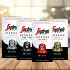 Segafredo Zanetti Espresso Capsules – Aluminum Pods for Nespresso Original Machines – Medium-Dark Roast Premium Espresso with a Rich Aroma – Balanced, Intensity 10 – Encore, 10 Count (Pack of 4)