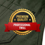 Under NY Sky Cross-Back Moss Green Apron – Durable Twill with Leather Reinforcement and Split-Leg – Adjustable for Men and Women – Pro Chef, Tattoo, Baker, Barista, Bartender, Stylist, Server Aprons