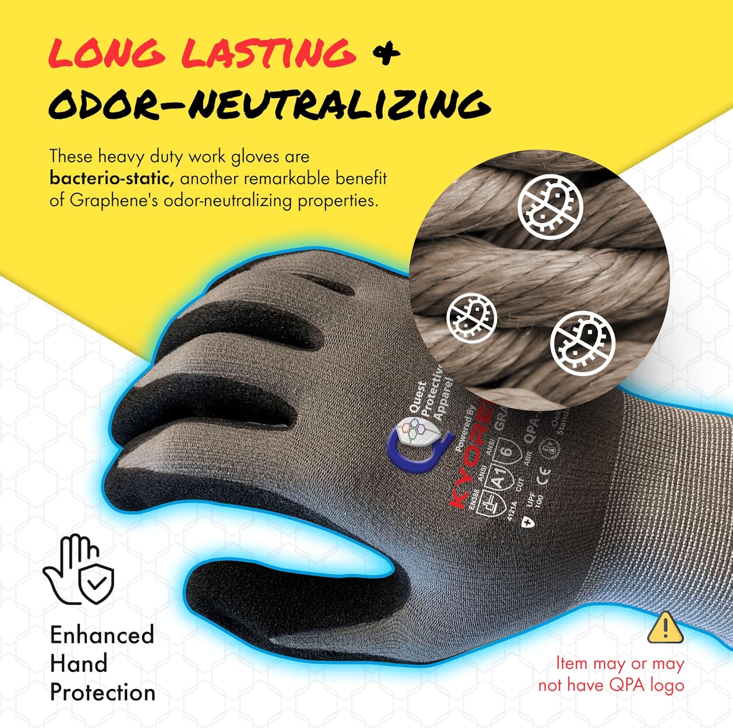 Quest Protective Apparel Cut Resistant Gloves - Puncture Resistant Cutting Gloves Work - Constructed with Graphene Technology