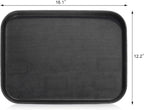 New Star Foodservice 24975 Restaurant Grade Non-Slip Tray, Plastic, Rubber Lined, Rectangular, 12-Inch x 16-Inch, Black