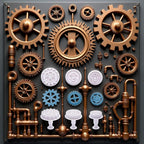 3Pcs White Gear Cookie Cutters, Steampunk Cogs Plunger Mold, 3D Gear Cookie Stamp Mold, Clock Wheel Biscuits Fondant Molds for Cake Cookie food Decoration Cookie Cutters Baking Tools