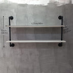 Floating Shelves for Wall Bookshelf Industrial Pipe Shelving Shelves Natural Wood Planks 48 inch Rustic Wall Shelves Hanging Bookshelves Farmhouse Kitchen Shelving