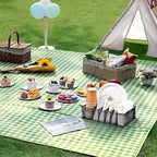 Silverware Organizer with Handle - Metal Utensil Caddy for Kitchen Counter, 7 Compartment for Plate, Cup, Napkin, Paper Plate Dispenser for Party, Picnic