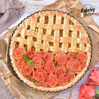 11-Inch Round Tart Pan with Loose Removable Bottom, Non-Stick Carbon Steel Quiche Pan for Oven Baking (Black)