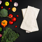 Bread Towels for Proofing Cover - 100% Organic Cotton Bread Cloth for Rising - Breathable Tea Towel for Bread Making - Unbleached Baking Towels - Bread Basket Cloth Napkin - 27"x27" (Natural - 5 Pack)